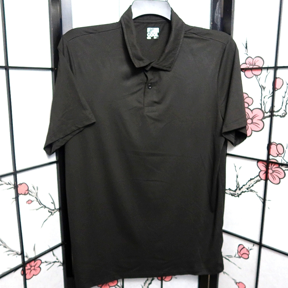 32 Degrees Black Polo Shirt Short Sleeve Classic Golf Shirt XL